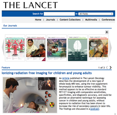 Daldrup-Link lab research featured on the website of 'The Lancet'